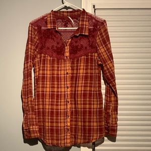Free People Button Down Women’s Shirt, Size Medium
